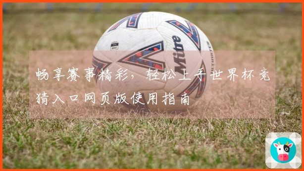 畅享赛事精彩，轻松上手世界杯竞猜入口网页版使用指南